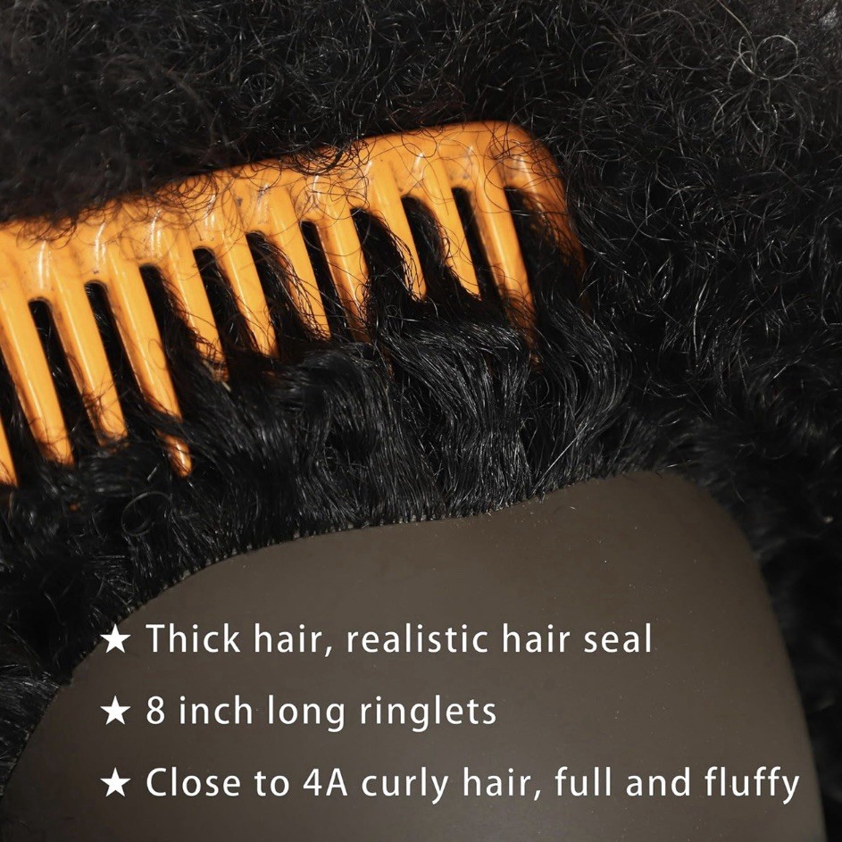 100% African Mannequin Head Human Hair 4A Afro Curly Cosmetology Manican 10 Inch
