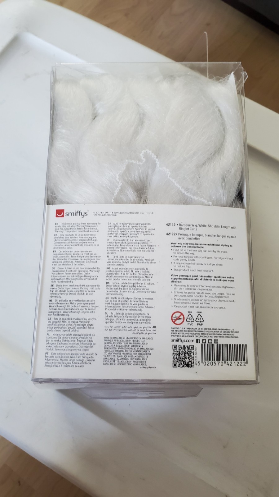 NIB Smiffy’s Women’s Baroque Marie Antoinette Wig One Size Halloween Cosplay