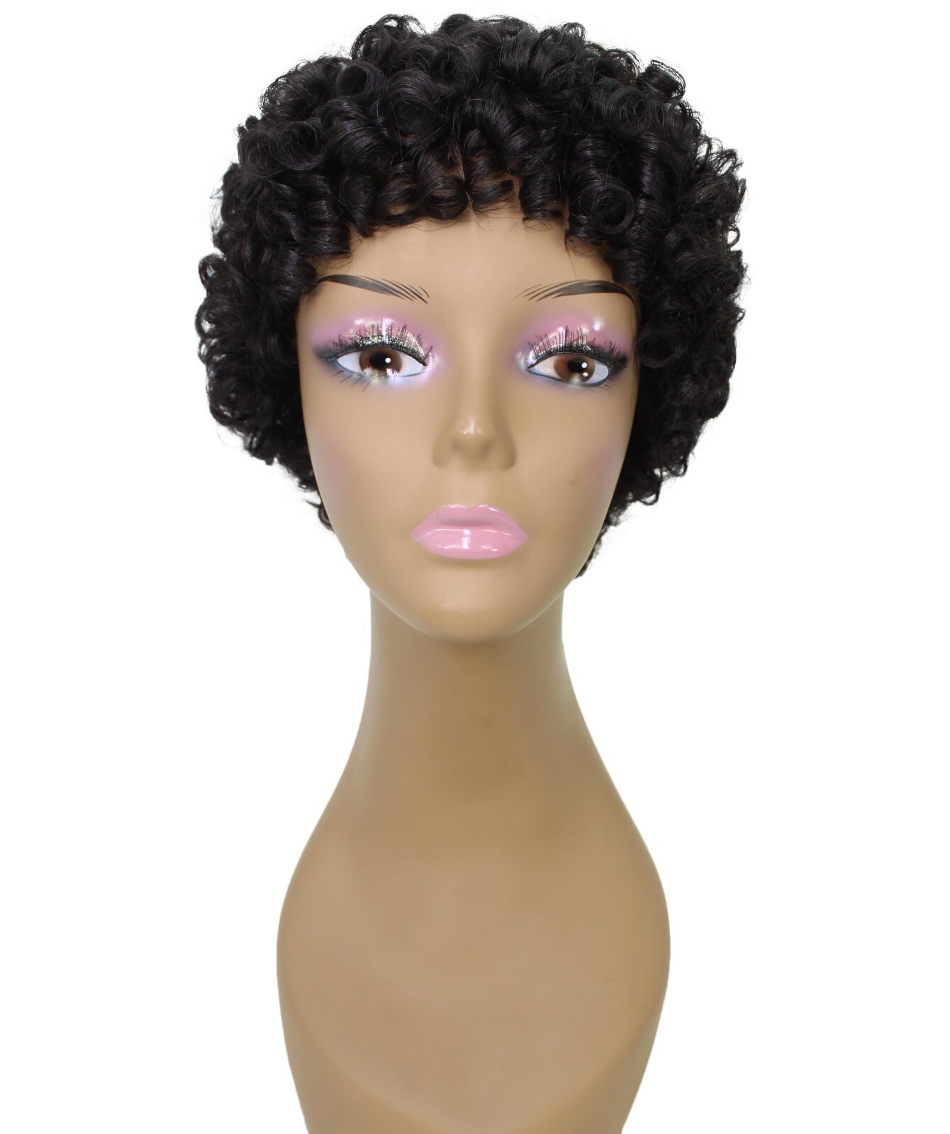 LUXLUXE Jada Curly Pixie 9.5 in Long Full Wig Full Cap Wig,BFH-0004