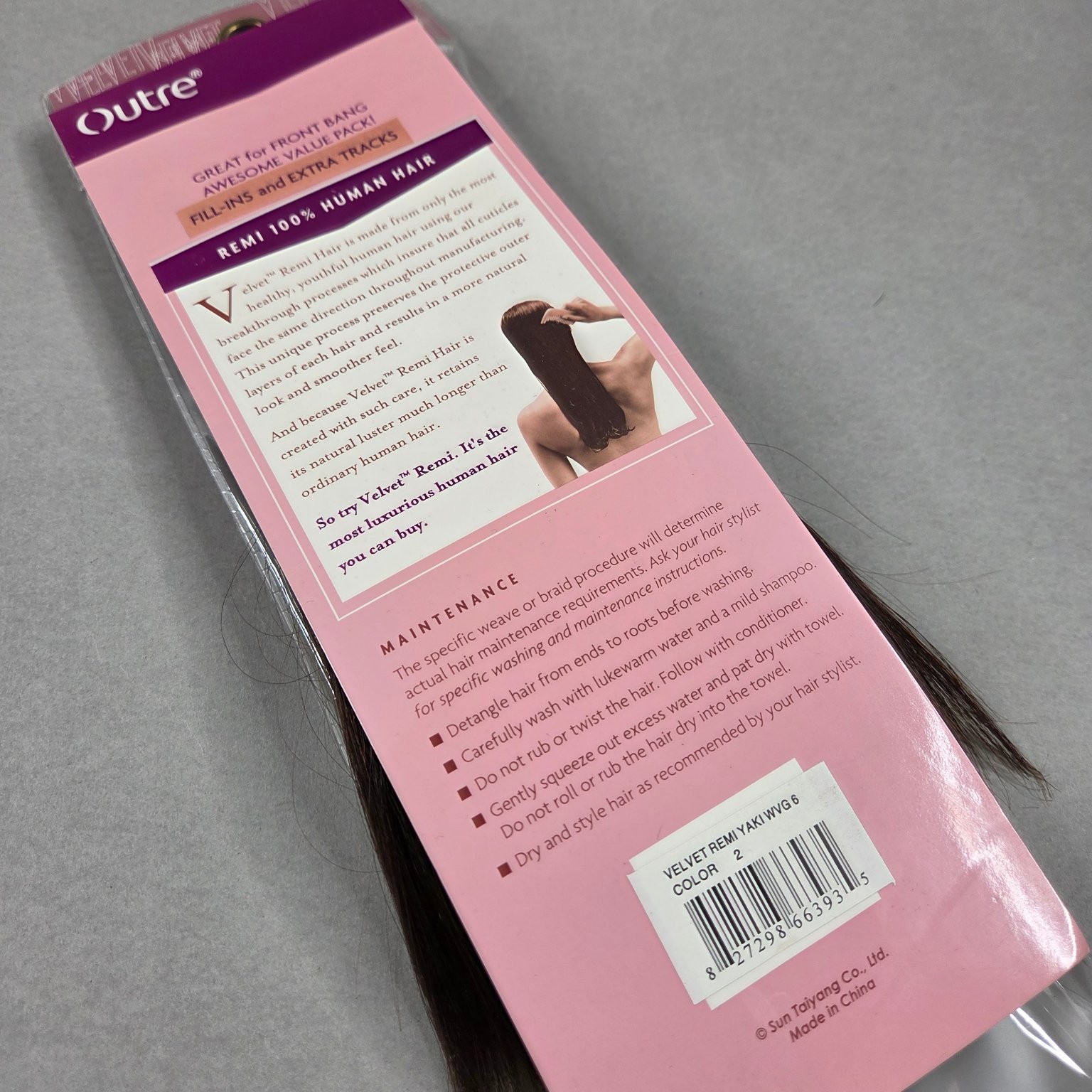 Outre Velvet REMI Half Pack 100% Human Hair Extensions Yaki WVG 6″ Color 2