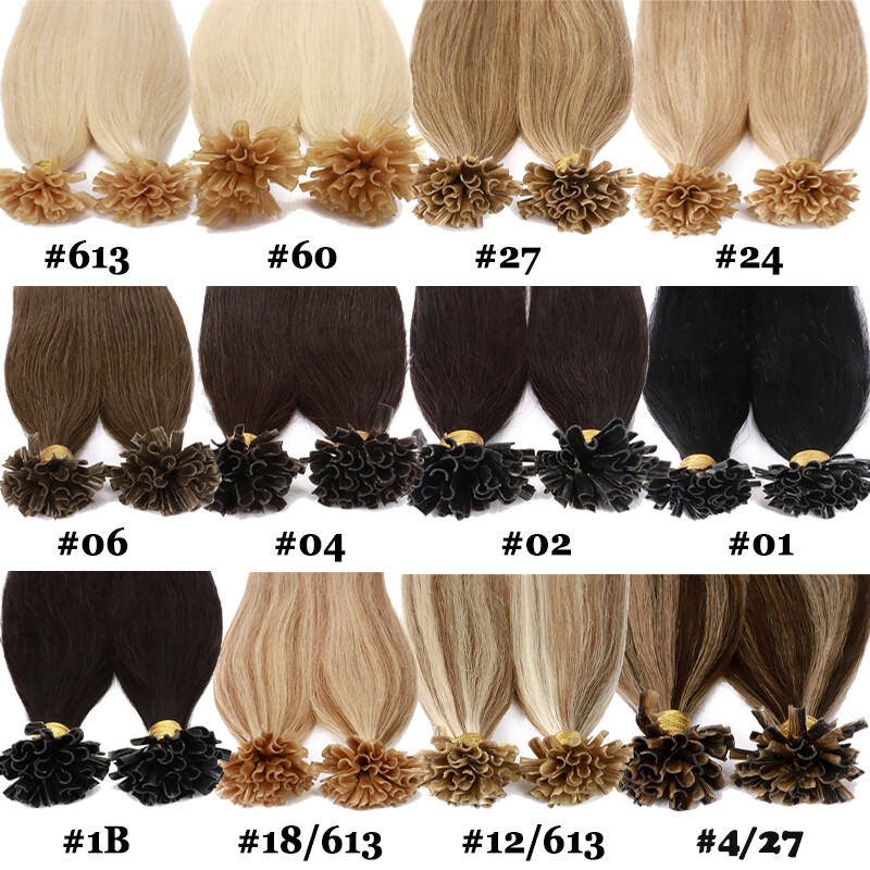 300S Keratin Pre Bonded Nail U Tip 100% Remy Human Hair Extensions Thick 150G US