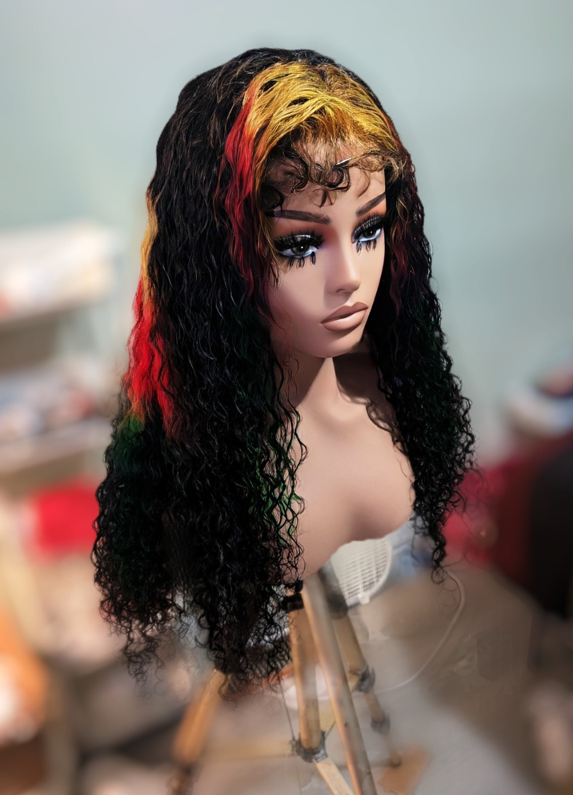 KINKY EDGES WEAR AND GO BURMESE CURLY Virgin Lace Front Wig Human