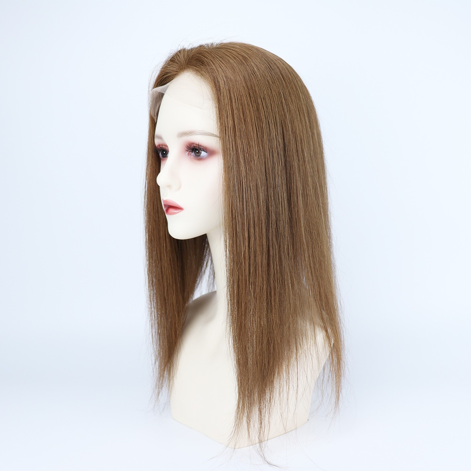 Silk Base Real Human Hair Topper #30 Auburn Remy Hair Lace Closure For Woman