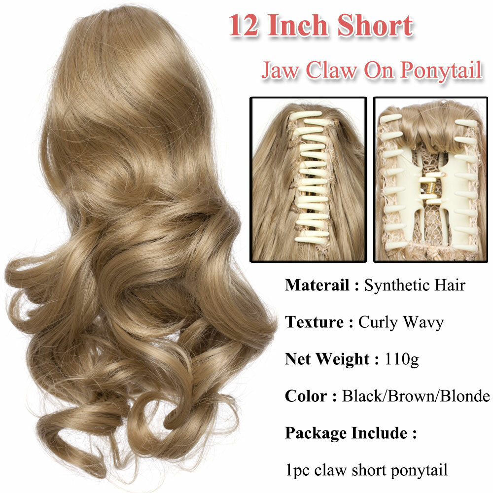 100% Real Thick Claw Clip On Ponytail 18-26″ Long Soft As Human Hair Piece Mix H