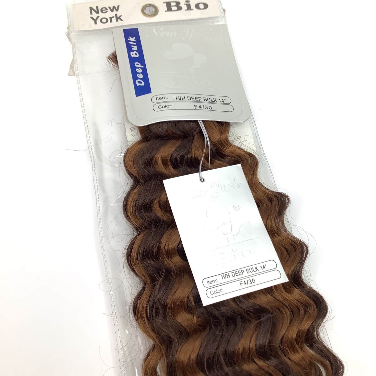 New York Bio Deep Bulk Human Hair Extensions 14″ F4/30 Deep Wave