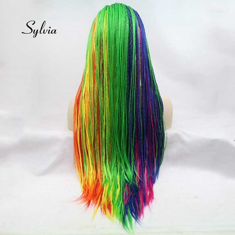 Mixed Color Wig Synthetic Lace Front Wigs Premium Heat Resistant Fiber Hair