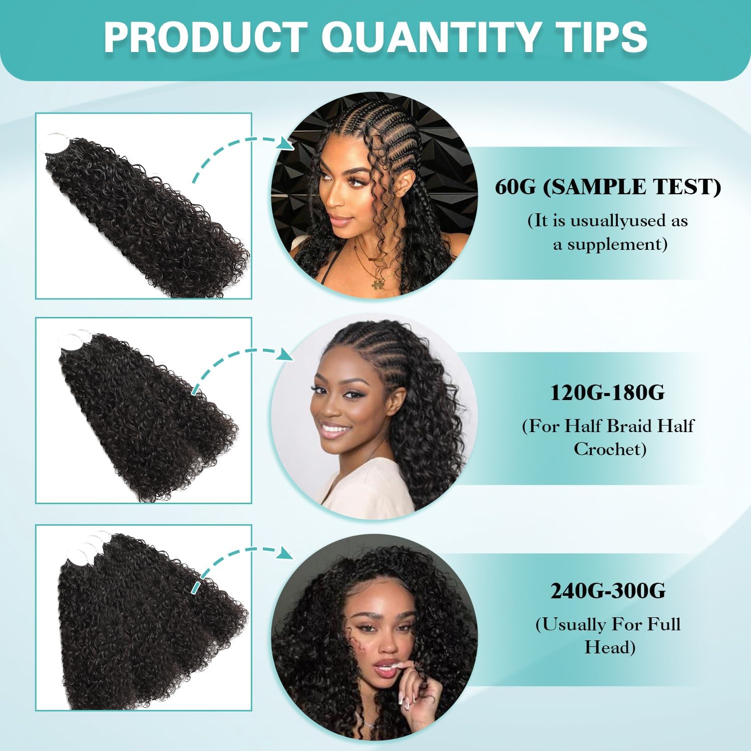Human Crochet Hair for Black Women 22 Inch 50 Strands 60g Natural Black