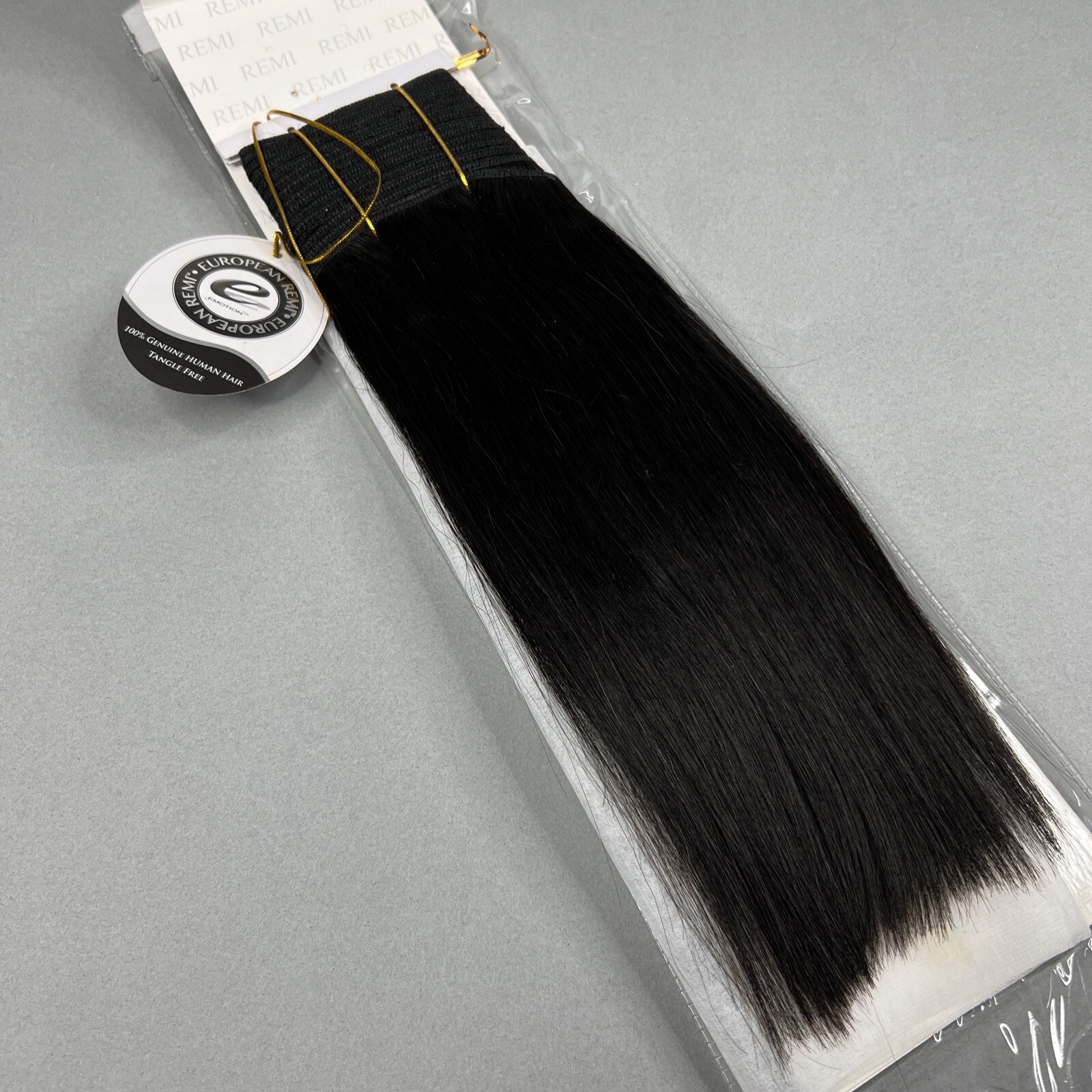 10” Straight #1B Off Black European Remi 100% Human Hair Track Weft Extensions