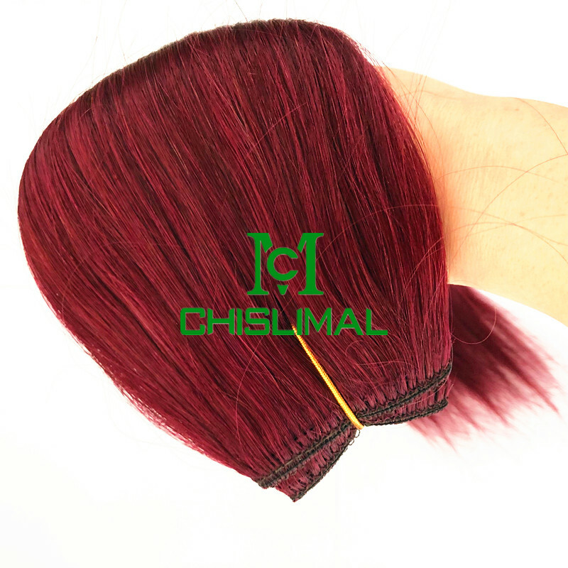 Ombre 100g Handmade Flip Human Hair Extensions Invisible Wire good Hair Weft Top