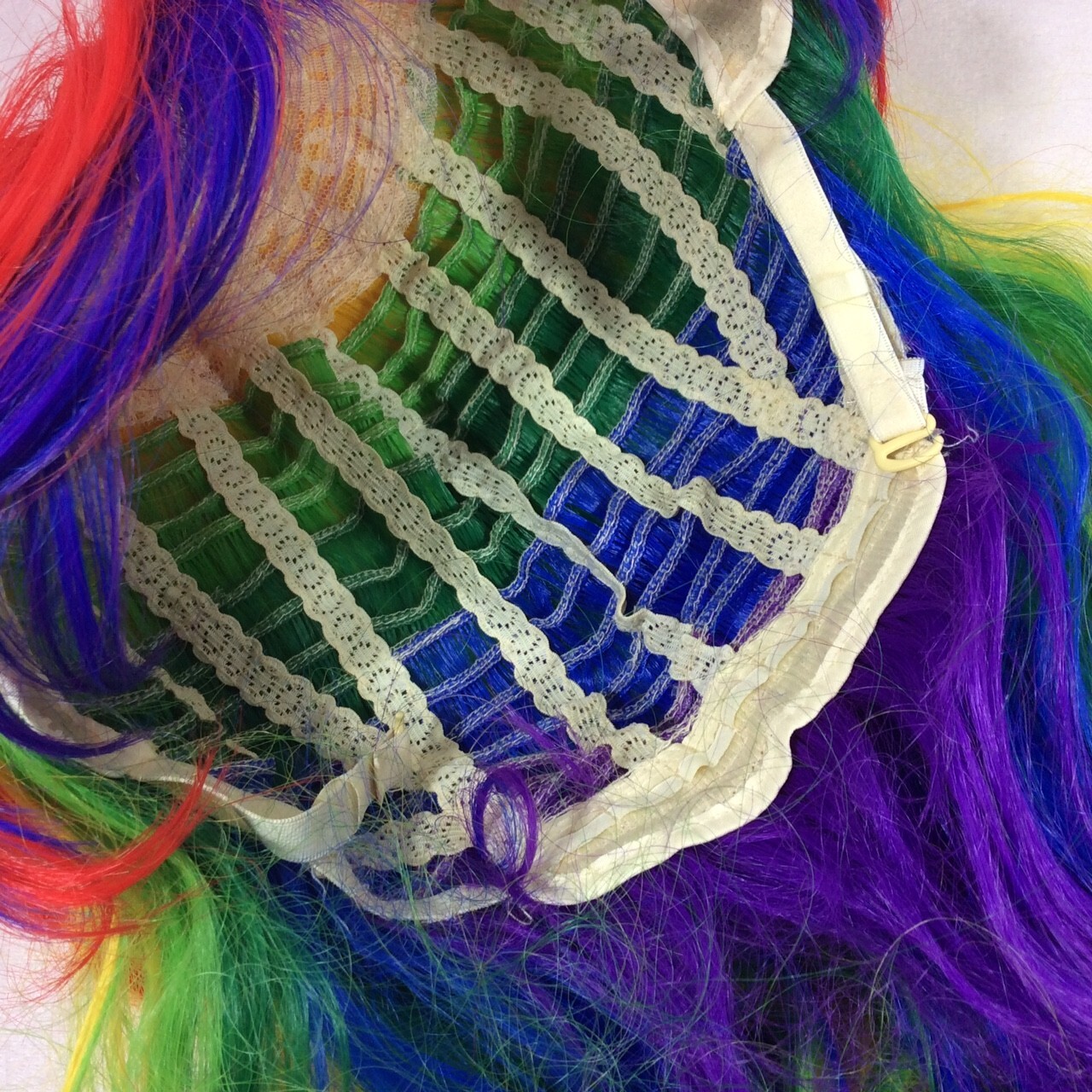 Rainbow Colorful Hair Wig 80s Rave Party Halloween Costume Cosplay Club Pride