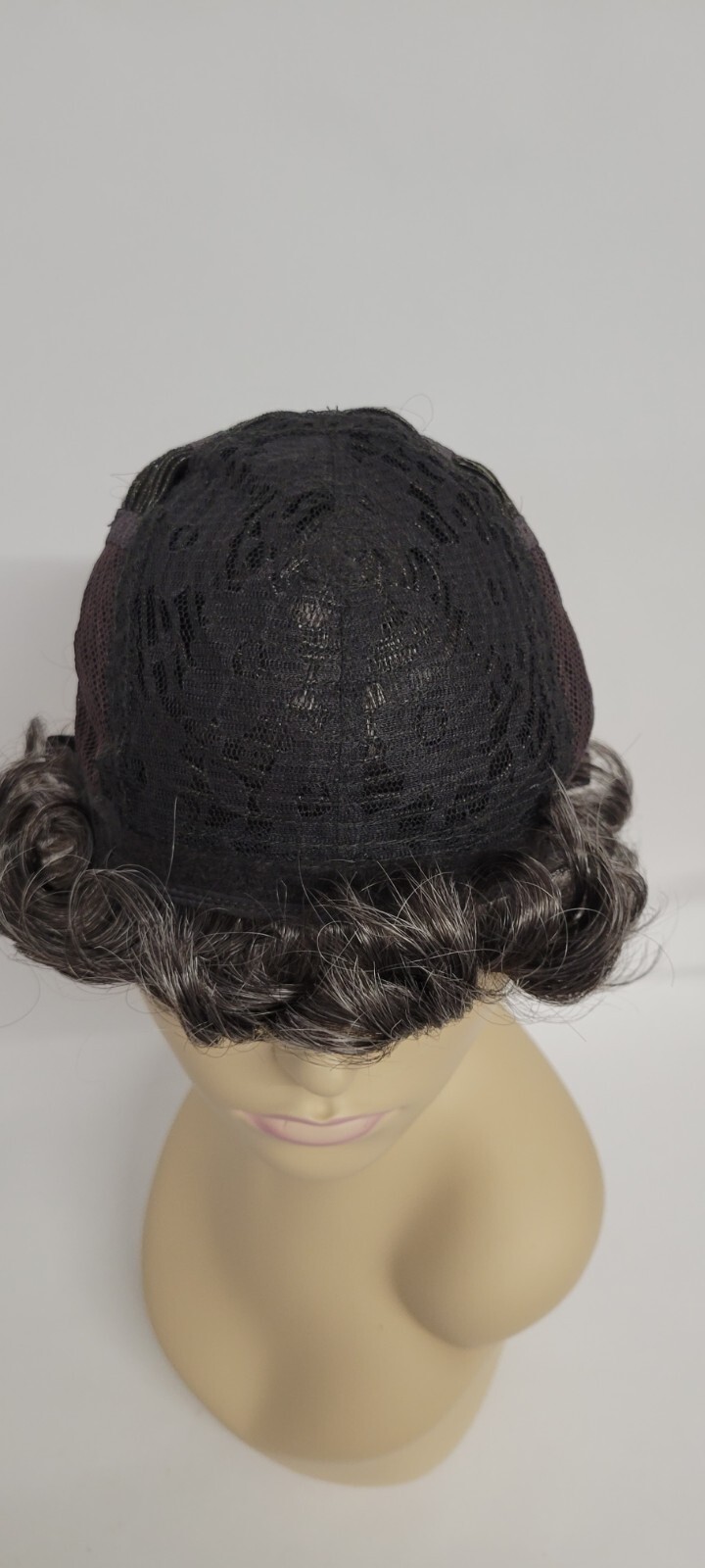 Retro Short Finger Wave Wig Gray Natural Curly Cosplay Kanekalon Japan Origin 34