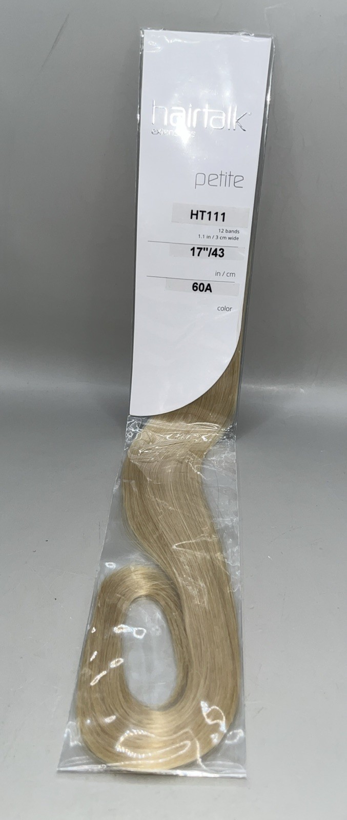 Hairtalk Petite Hair Extensions 12 Bands 1.1” Wide60A HT111 17”/43 cm Human Hair
