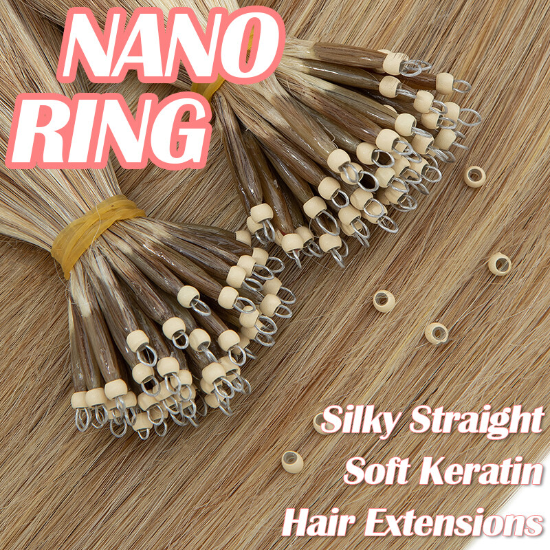 CLEARANCE Nano Ring Extensions 100% Real Remy Human Hair Thick Balayage Ombre