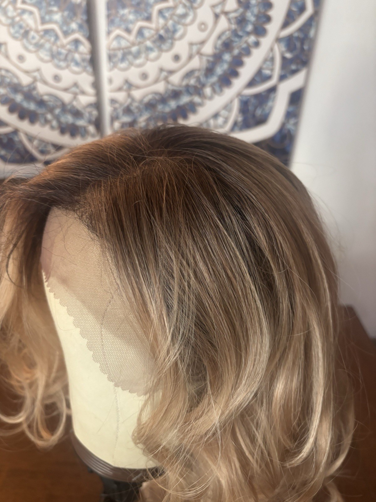 Lace Front Synthetic Wig Body Wave & Glueless Lace Blonde Rooted Wig Heat Safe