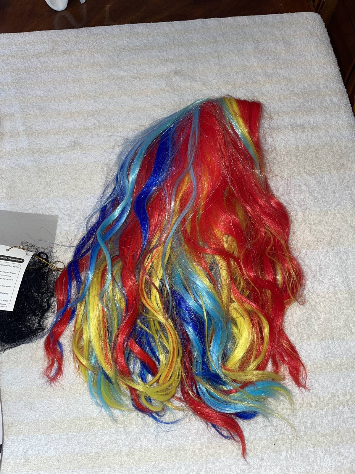 one ustar womens cosplay multicolor med length curly bob wig 15”