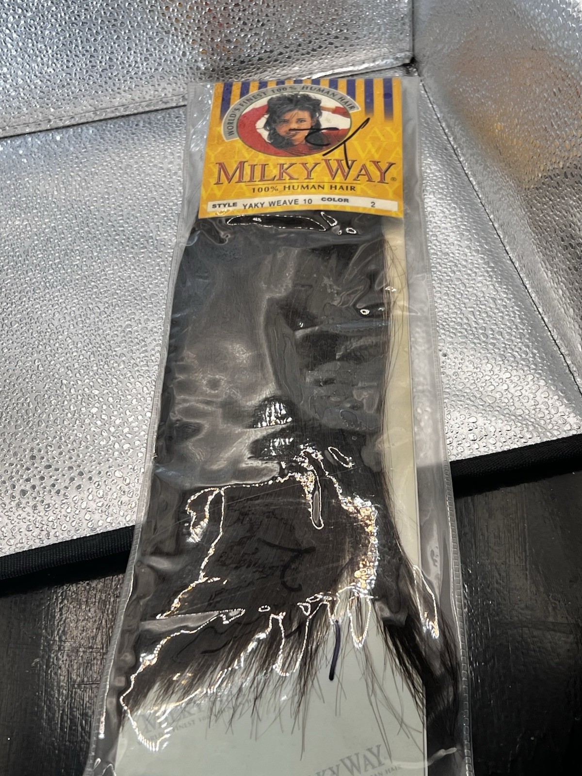 Milky Way Yaky Straight Weave 12” Color 2 Off Black 100% human hair 1/2 Pack