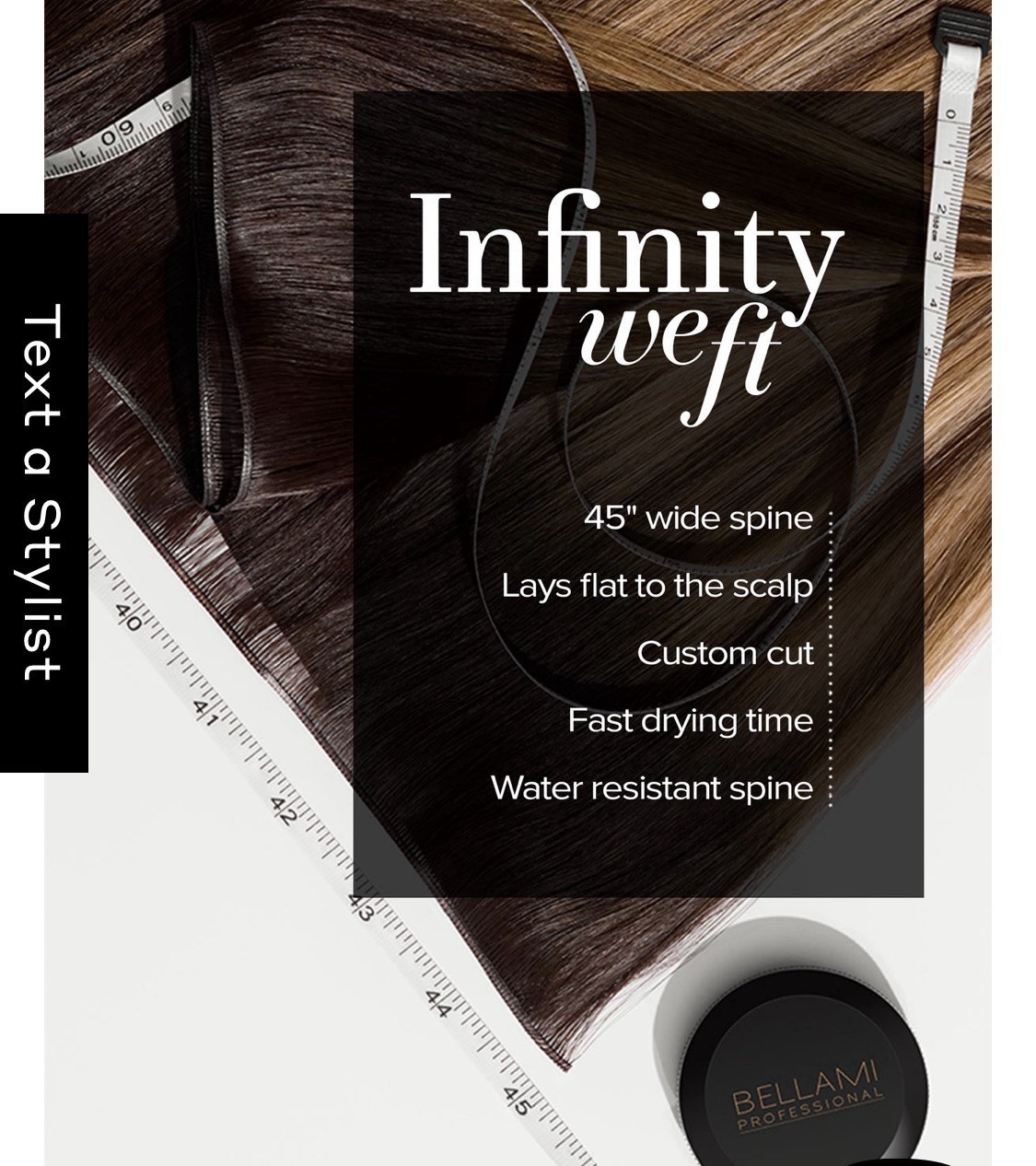 BELLAMI INFINITY WEFT HAIR EXTENSIONS 16in 60g Cool Mocachinno Brown White Blond