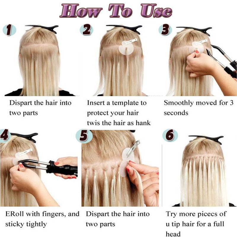 Nail U Tip Hair Extensions Real Remy Human Hair Thick 1g/s Glue Fusion Keratin