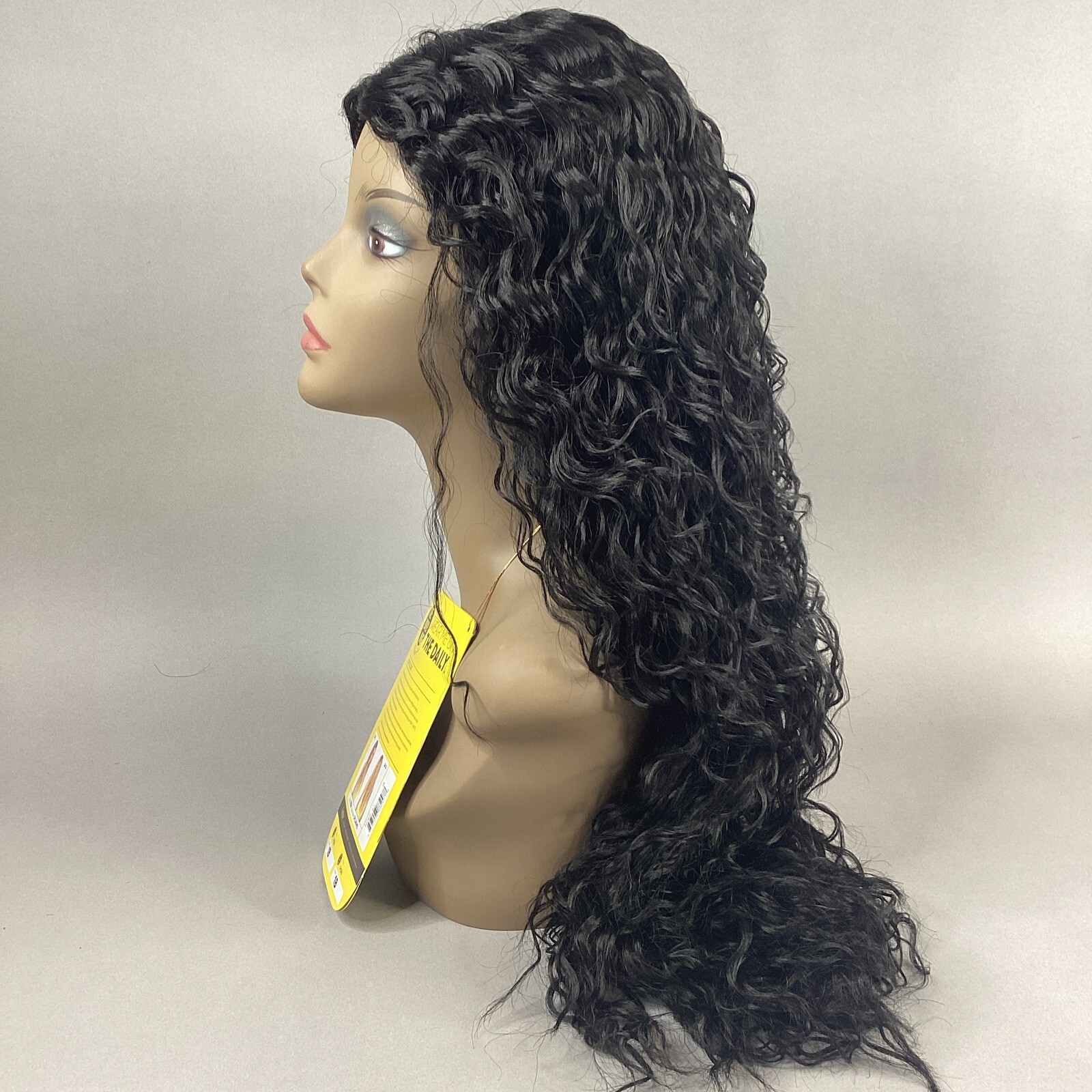 Thora Long Wavy #1B Off Black Premium Synthetic Lace Part Wig