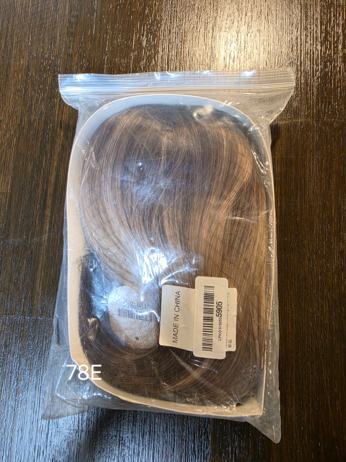 12″ Brown Grey Highlight Straight Wig for Women Daily Wear 78E666554