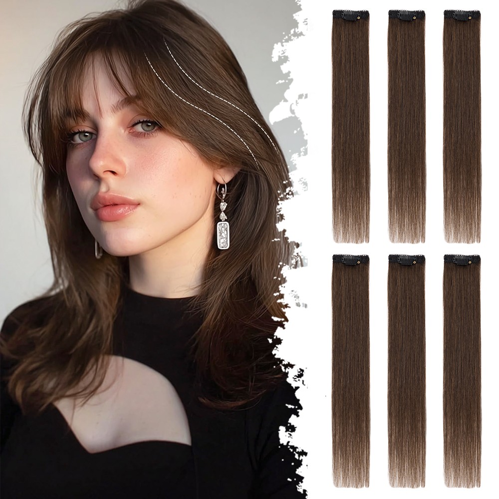 Clip in Human Hair Extensions Real Remy Hair Hairpieces Straight Medium Short