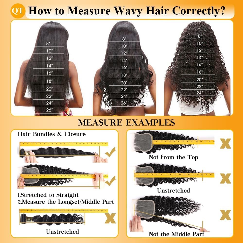 Qthair 18A Brazilian Virgin Hair Loose Deep Wave Human Hair Bundles 100