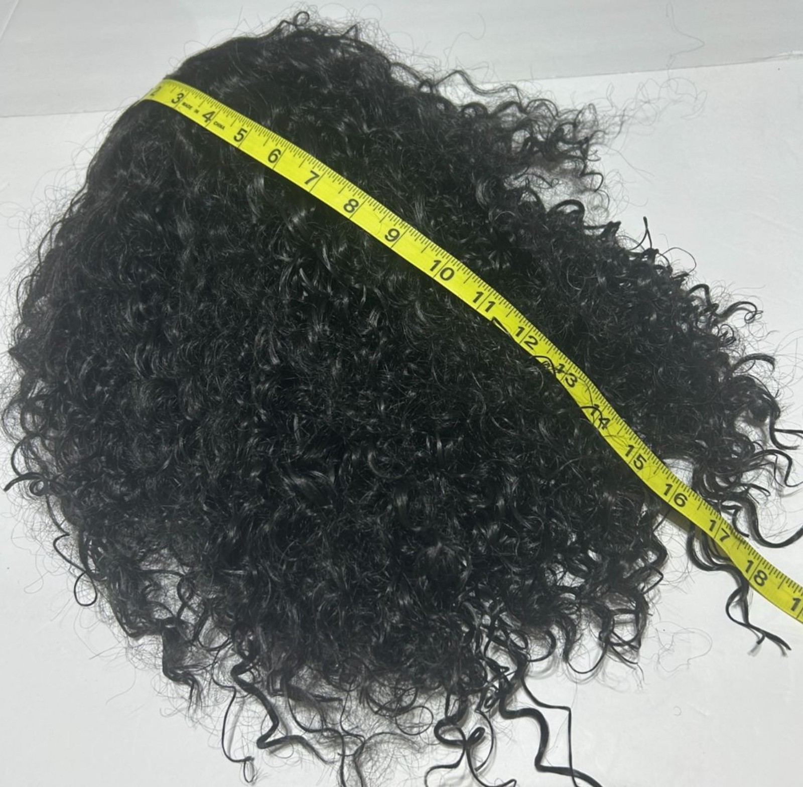 Black Kinky Curly Lace Front Wig Long Deep Wave Synthetic Hair Adjustable Cap NE