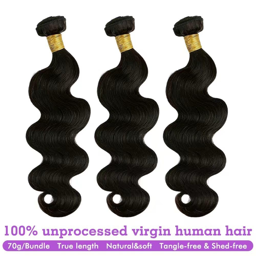 Dowstalgirl Body Wave Bundles Human Hair 12 14 16 Inch Human Hair 3 Bundles 100