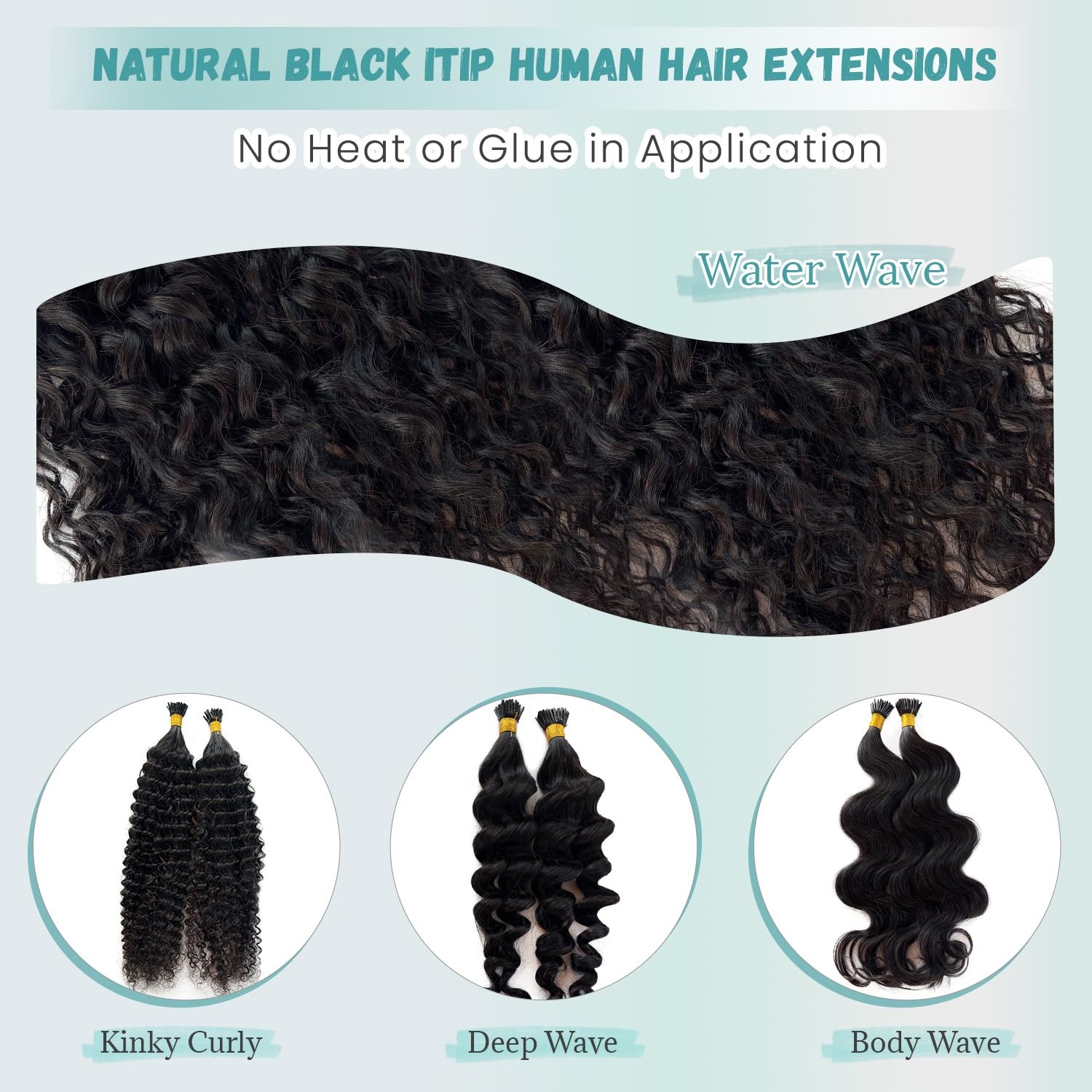 I Tip Hair Extensions Human Hair Kinky Straight Black Hair Extensions Real Human