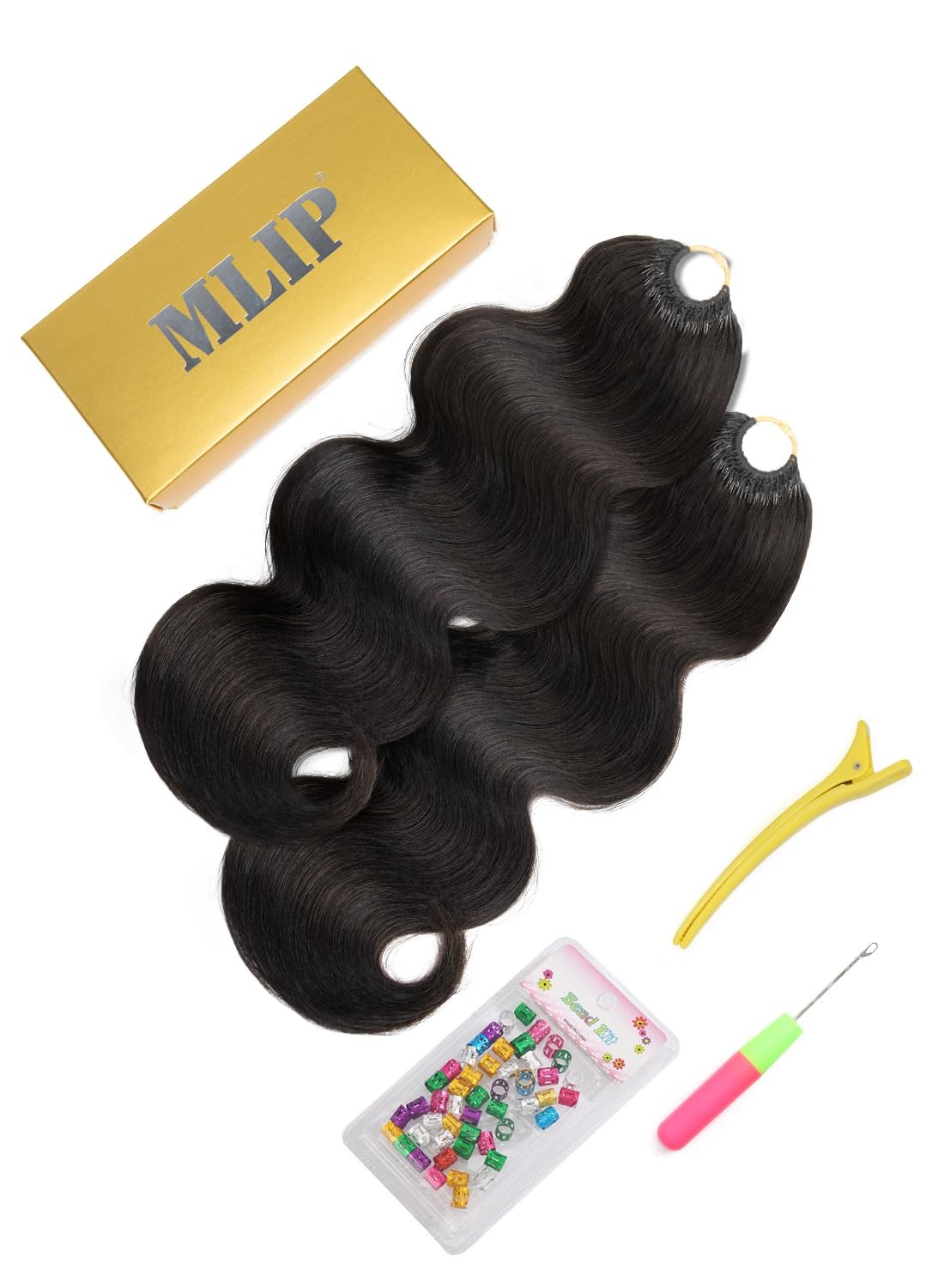 Mlip Crochet Hair For Black Women Feather Crochet Human Hair 16 Inch 120G