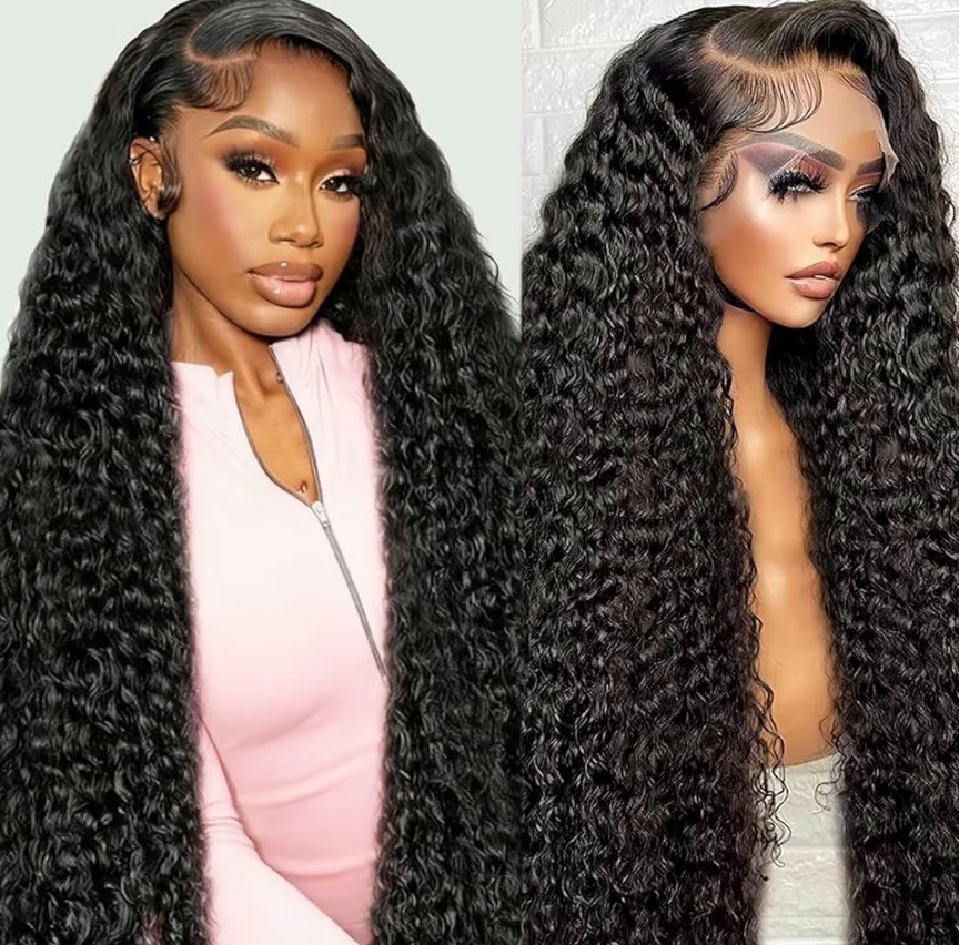 34 Inch 13X6 Lace Front Wigs Human Hair 200 Density Water Wave Human Hair Wig Pr