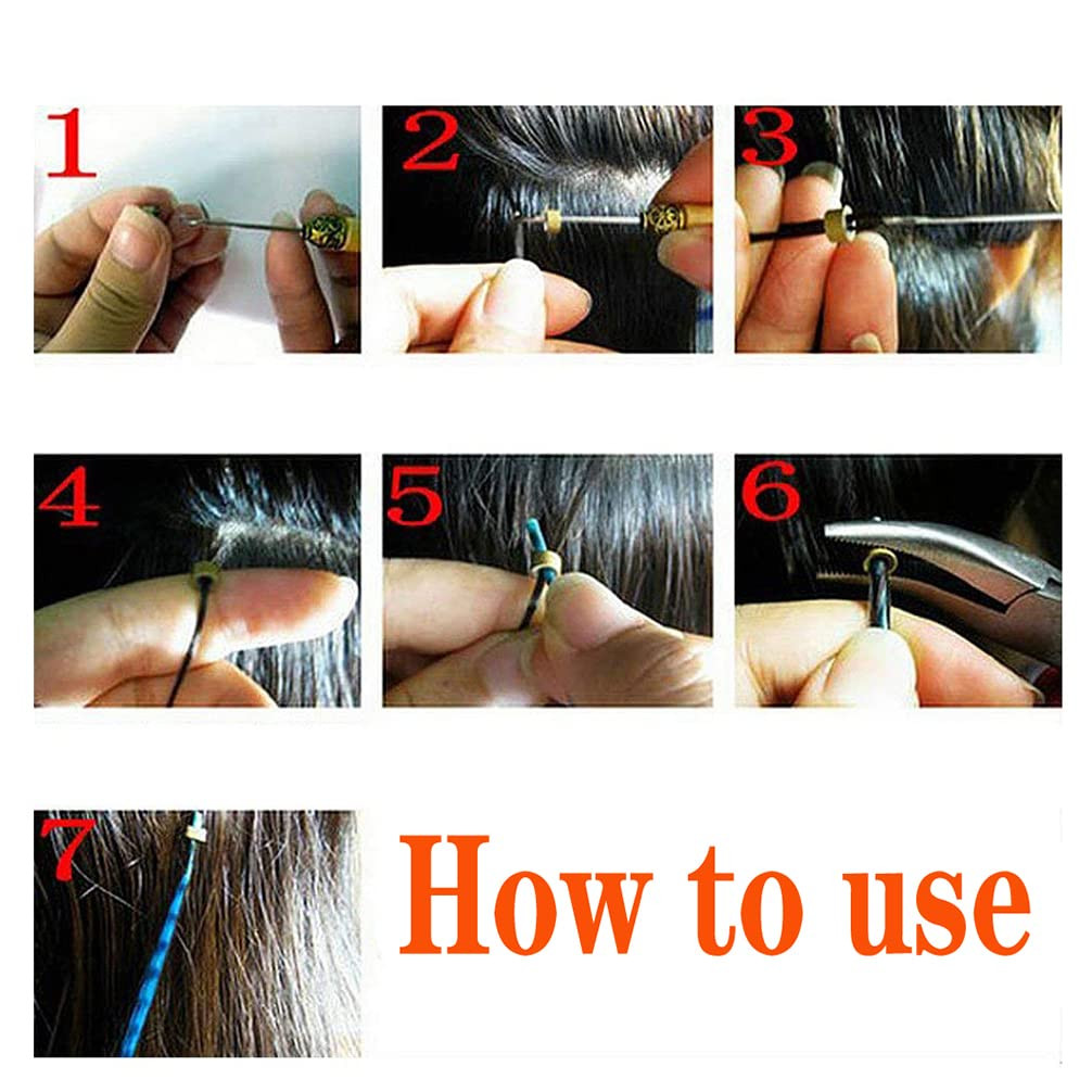 13Pcs Synthetic Feather Hair Extensions for Women 20Inch Hairpieces with 100Pcs