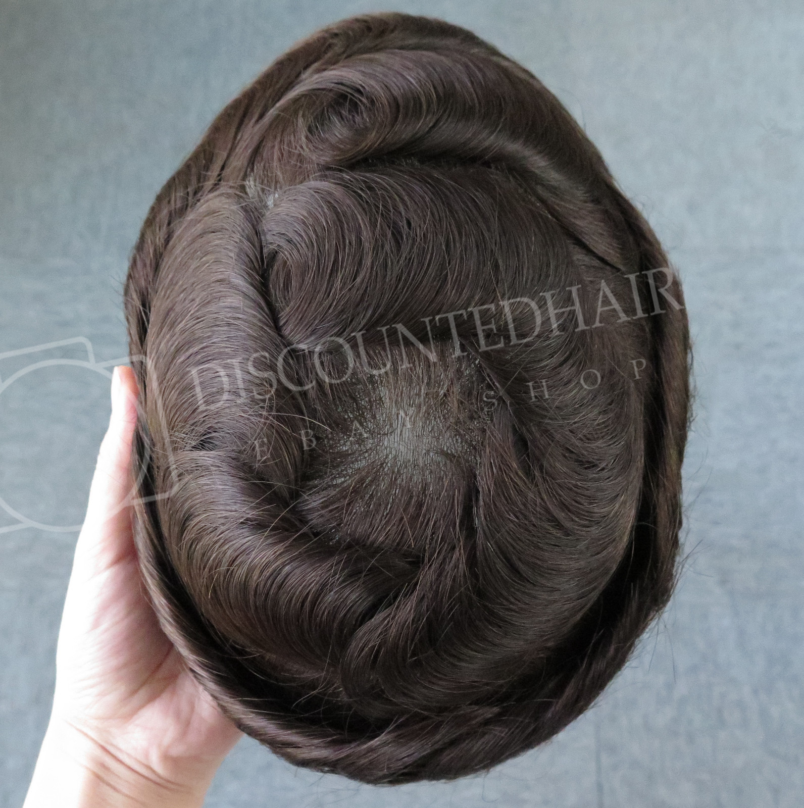 Super Natural Toupee Hair Replacement System 0.03mm Thin Skin Human Hairpiece NG