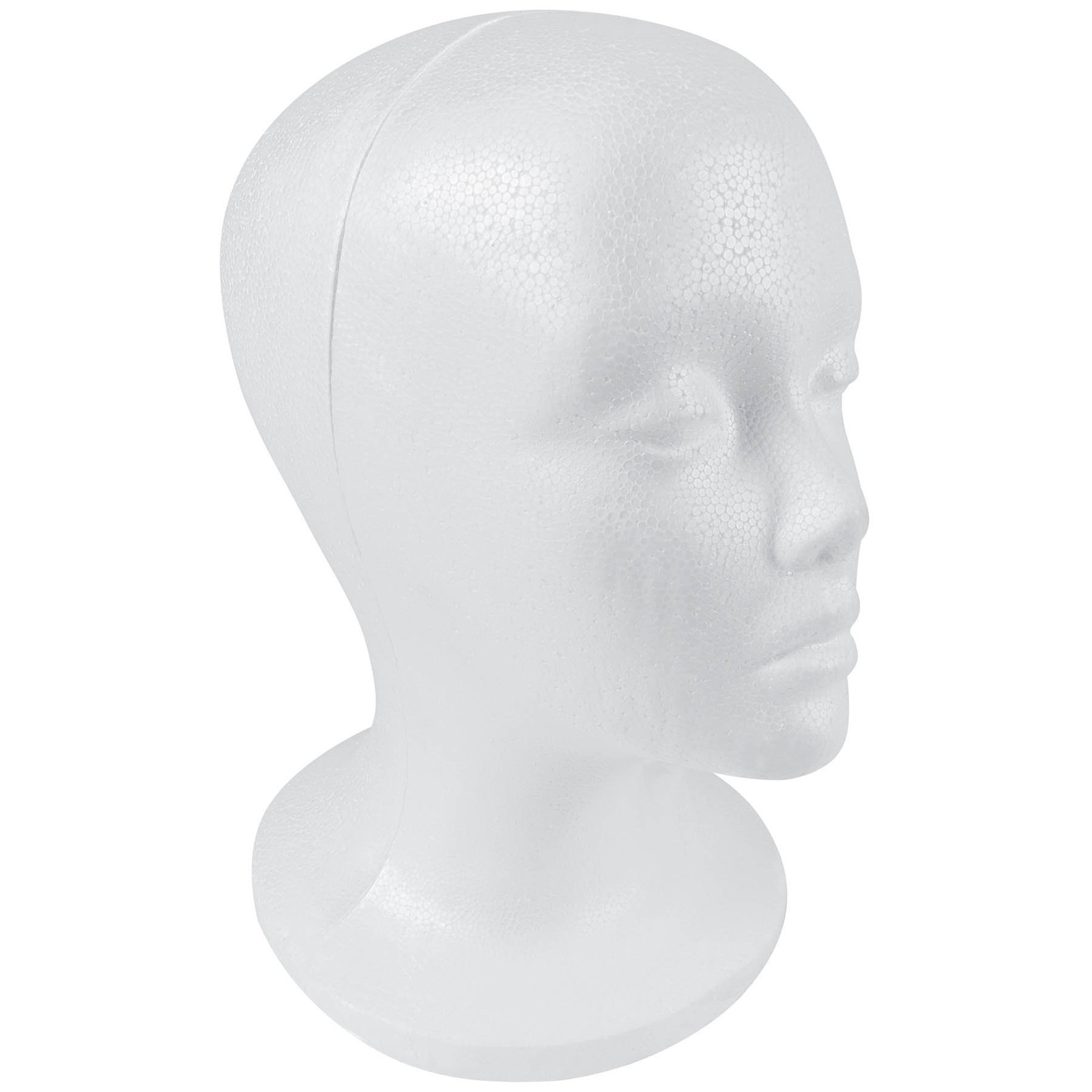 SHANY Styrofoam Model Heads ,Hat Wig Foam Mannequin Female Head 1, WHITE