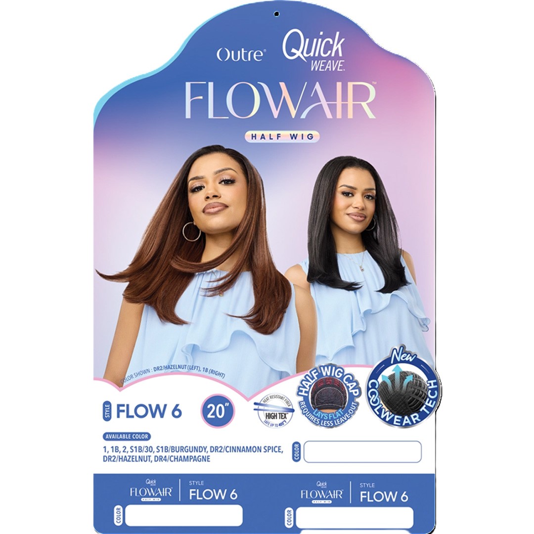 Outre Synthetic Half Wig Flowair Quick Weave- Flow 6