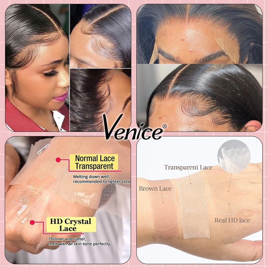 Venice Hair Real Hd Lace Closure Only 0.10Mm Ultra-Thin Invisible Crystal Hd