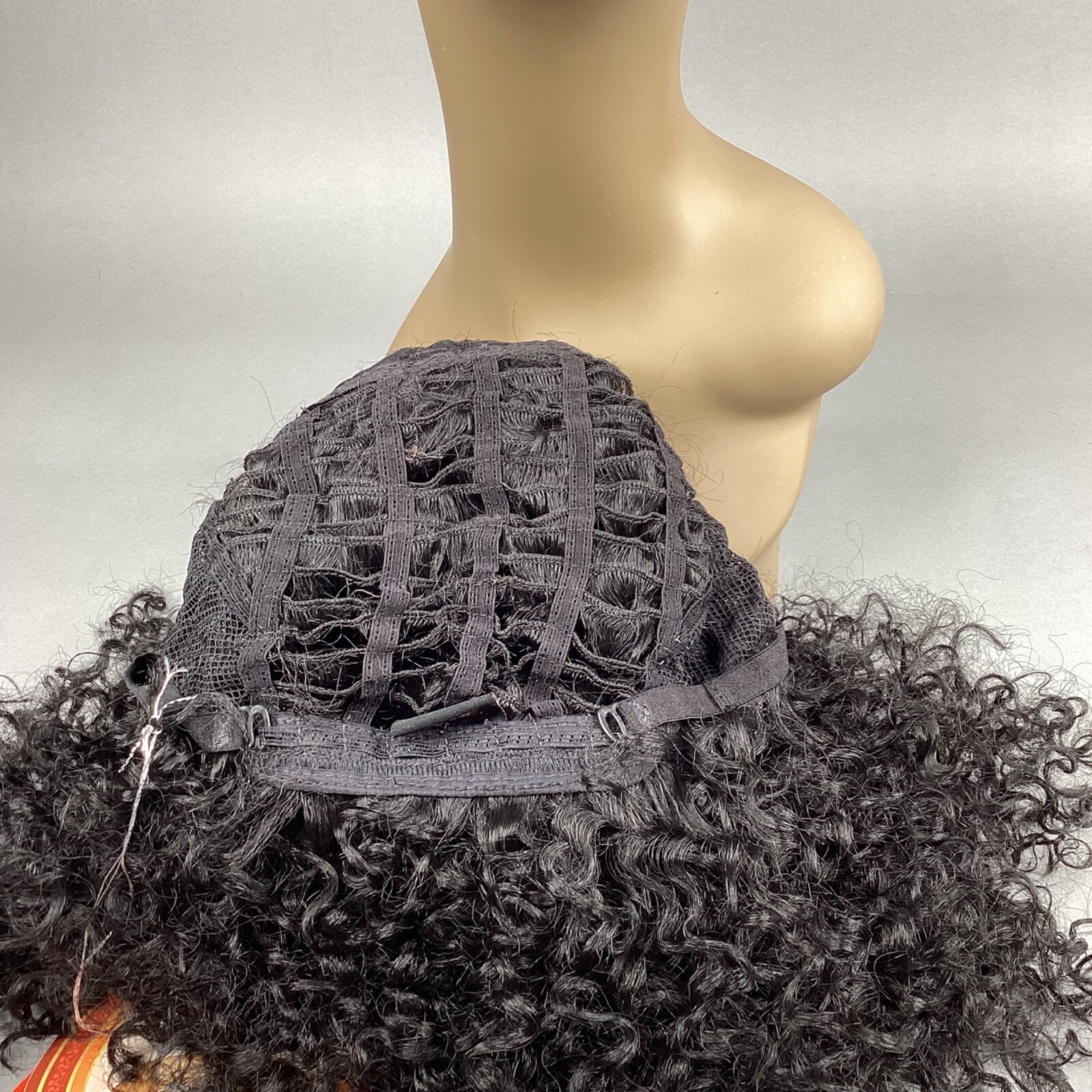 Anika 1B Off Black Big Fluffy curly Afro Wig Classic Cap Synthetic Adjustable