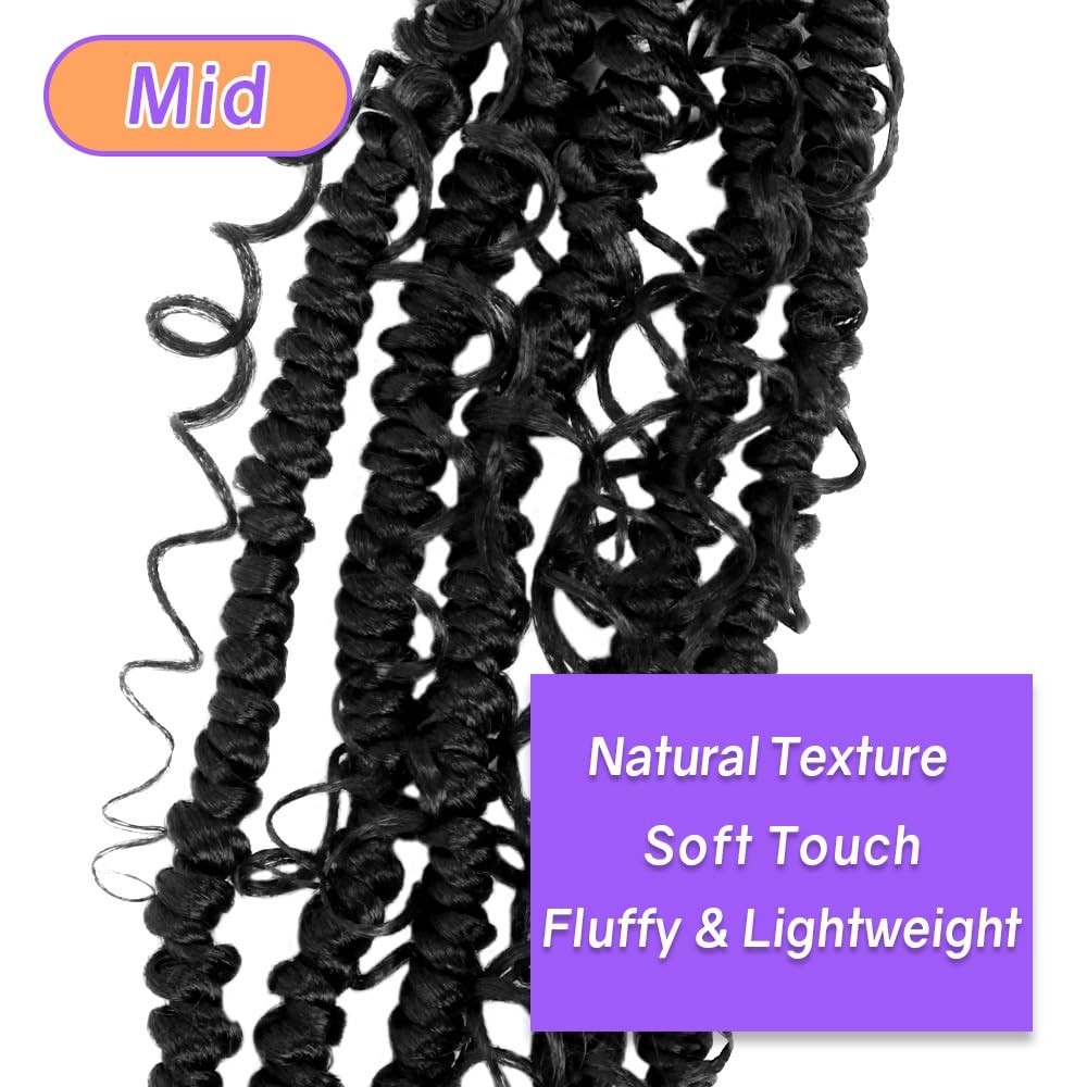 Locsbyhand Boho Crochet Passion Twist Hair Pre Looped 10 Inch Goddess Passion