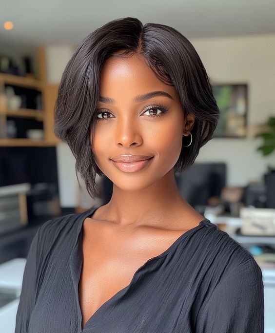 Short Bob Wigs Natural Wave Pixie Cut Human Hair Wigs 4×4 Lace Closure Wigs