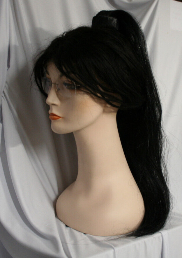 24″ Fashion 38320 Pony Tail Clip Wrap Extension black straight woman girl hair