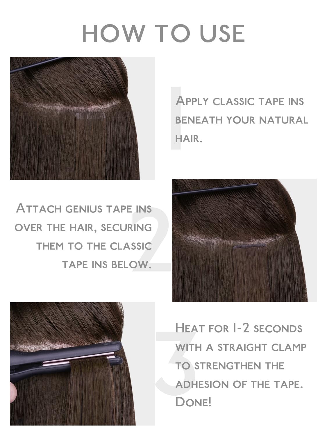 Wennalife Genius Seamless Tape In Hair Extensions Real Human Hair 16 Inch 50G