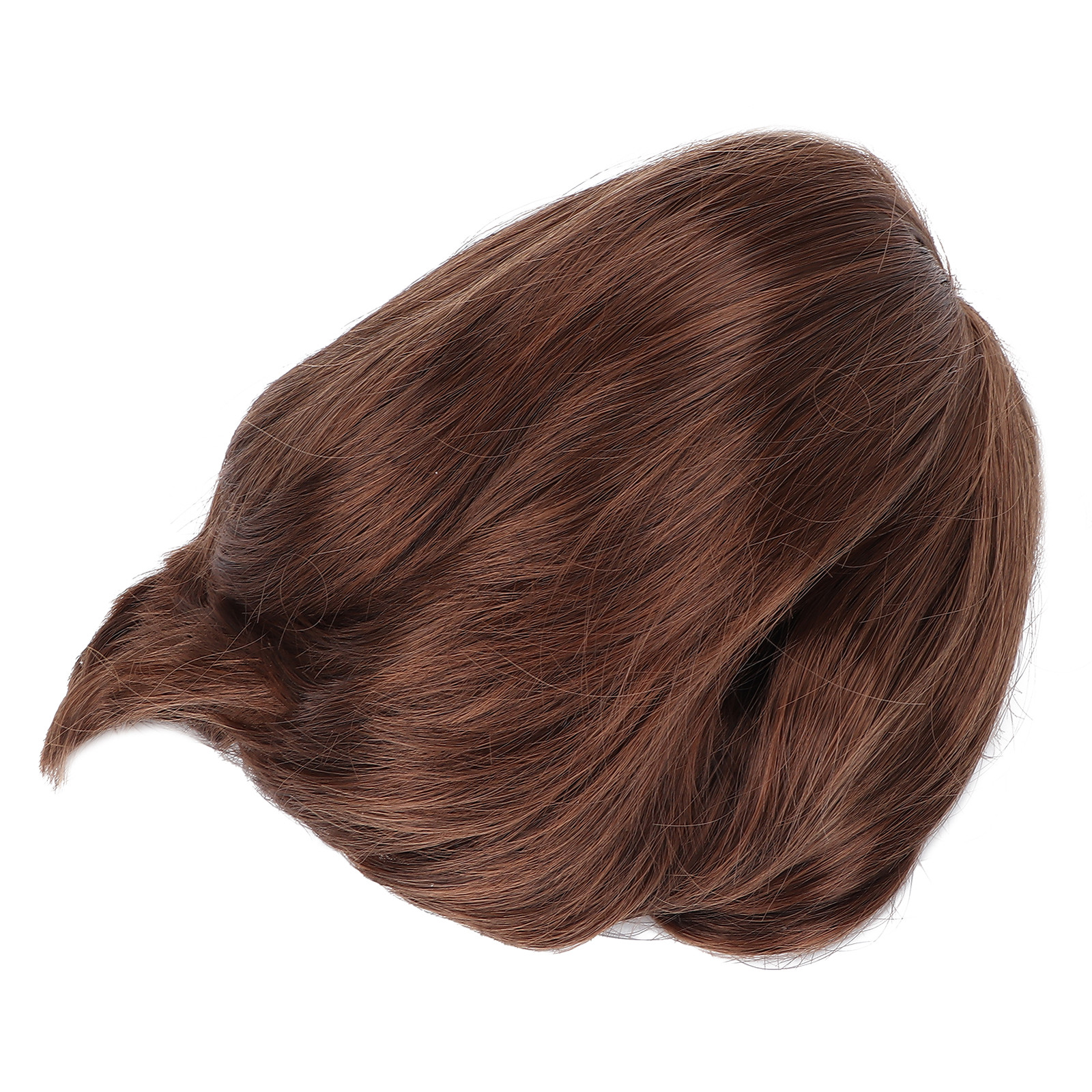 Men Short Light Brown Wig Male Short Straight False Hair Full Wig for Halloween