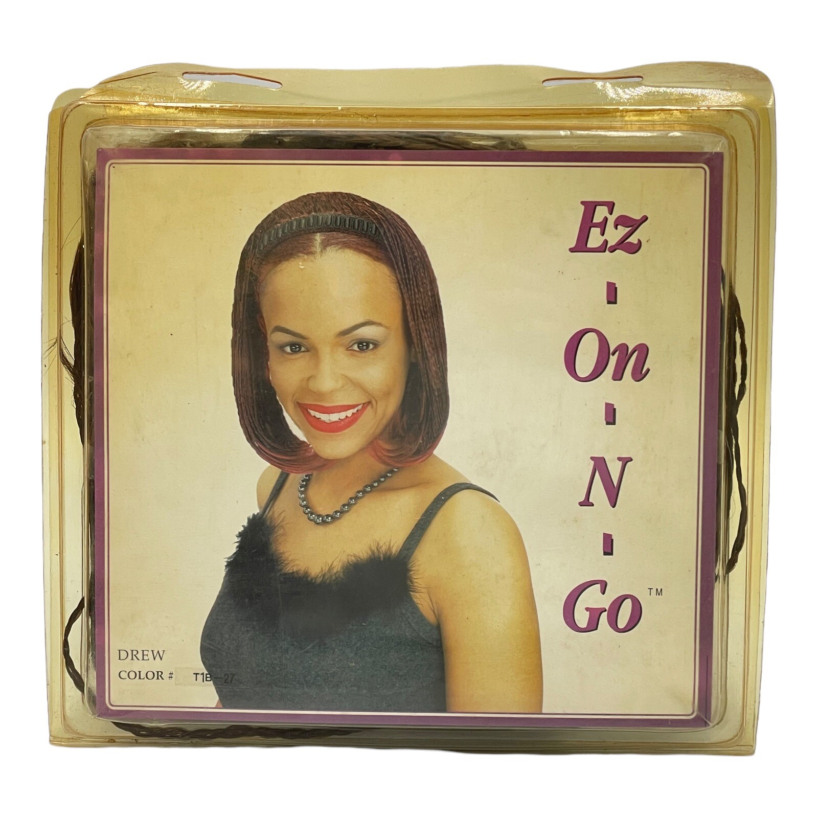 Vintage 90s Ez-On-N-Go Troika Synthetic Headband Hairpiece Drew Wig Brown $58.99