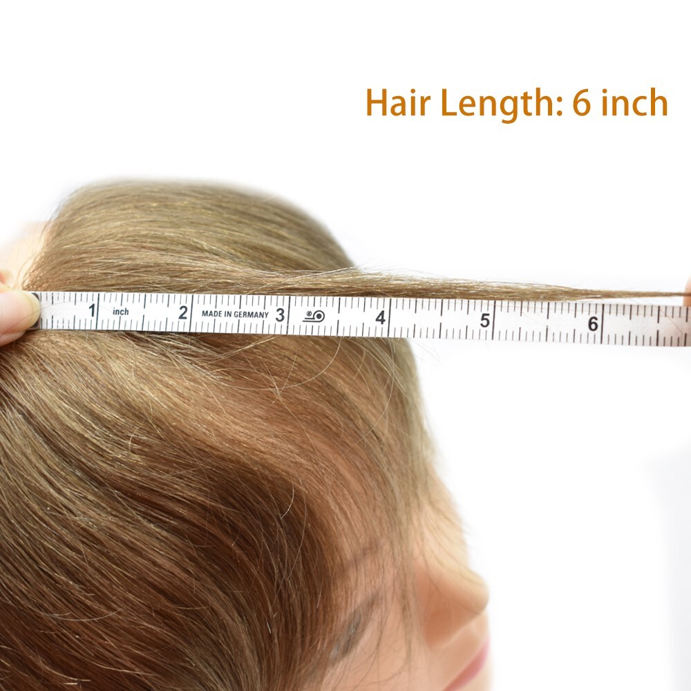 Mens Frontal Hairpiece Full French Lace Forehead Hairline for Receding Hairline