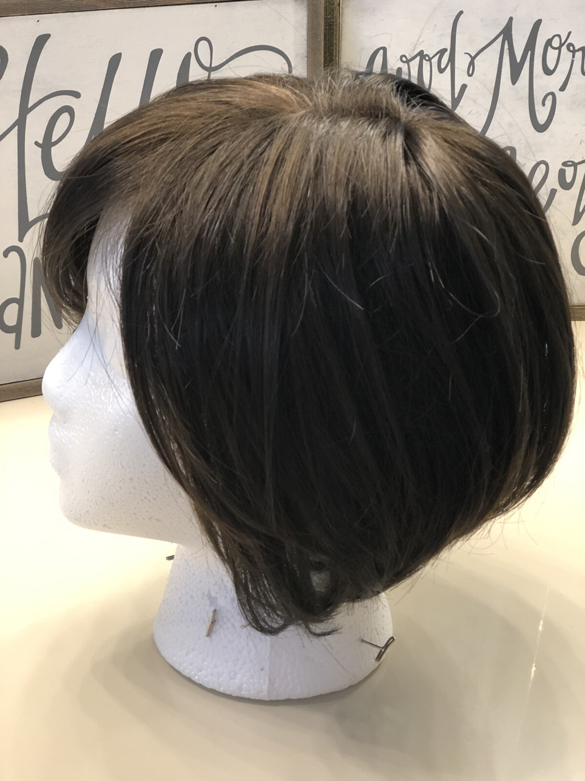 New Lace Front Hand Tied Synthetic Wig Dark Brown Short