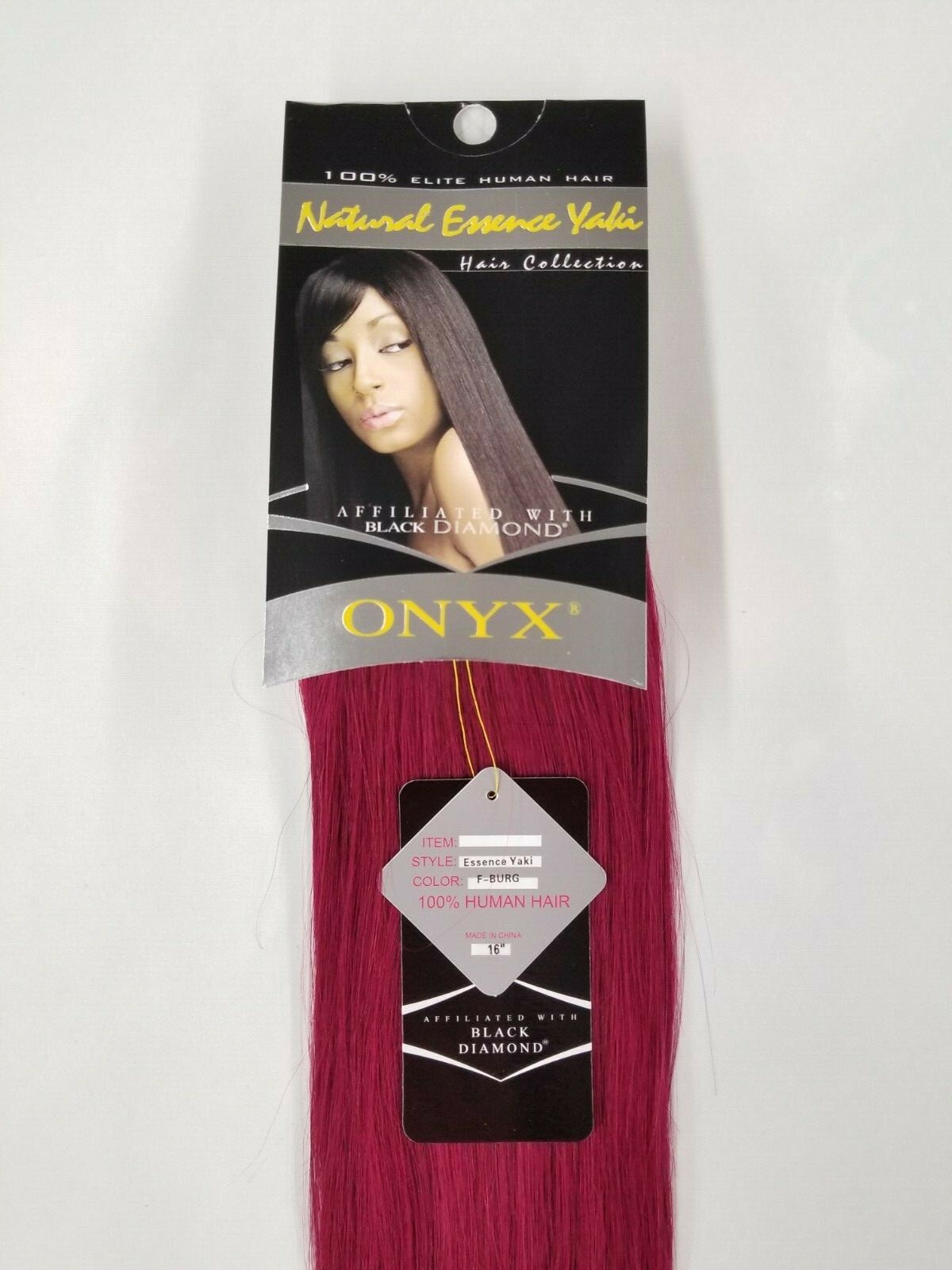ONYX Black Diamond 100% Human Hair Natural Essence Yaki Weave Extension 10″~18″