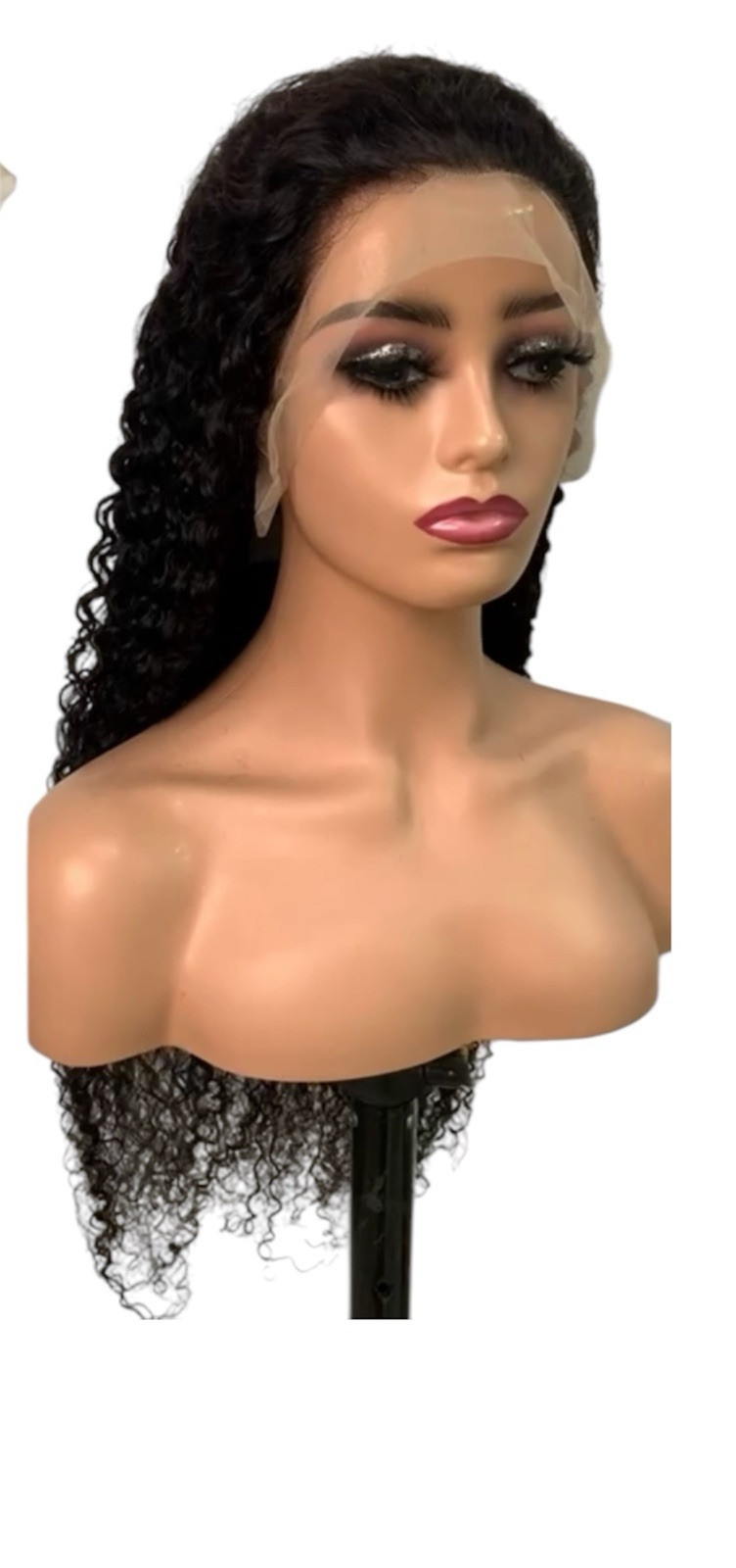 20 Inches 13*4 Full frontal wig 210% density 100% Human color :Jerry curly ；
