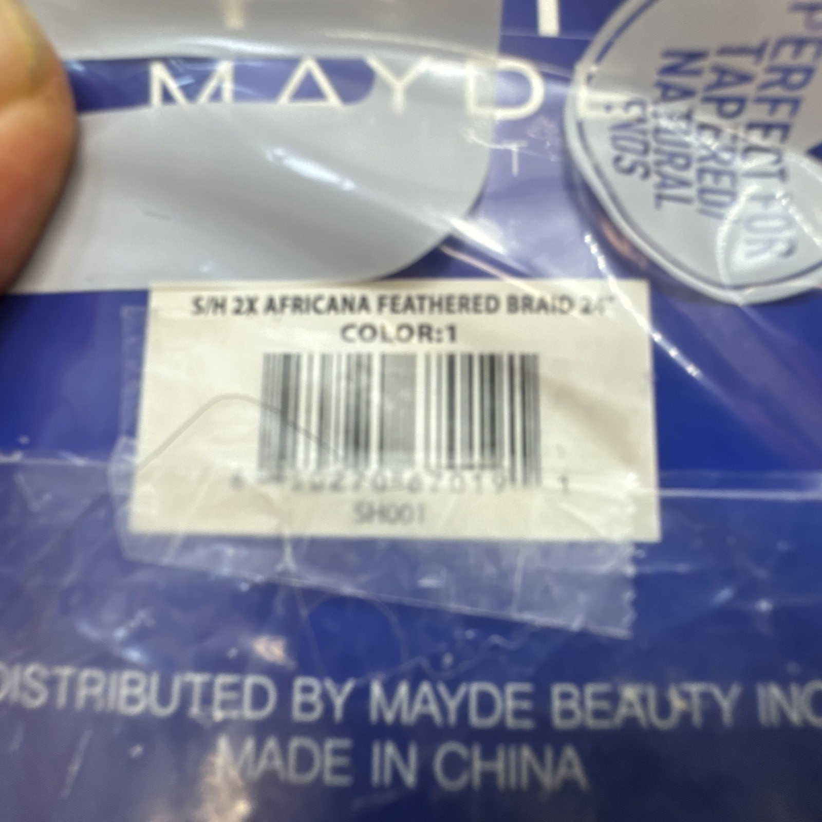 MAYDE BEAUTY SYNTHETIC PRE-STRETCHED BRAID 2X AFRICANA 24” BLACK READY NEW