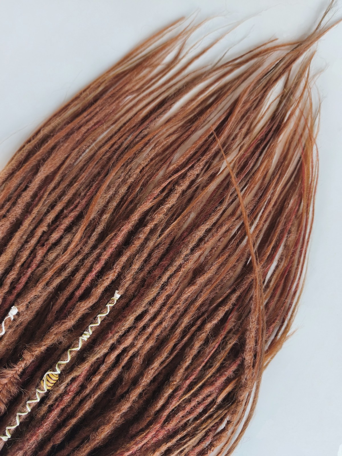 Synthetic DE Dreadlocks Auburn Blend Boho Handmade Dreadlock Extensions Full Set