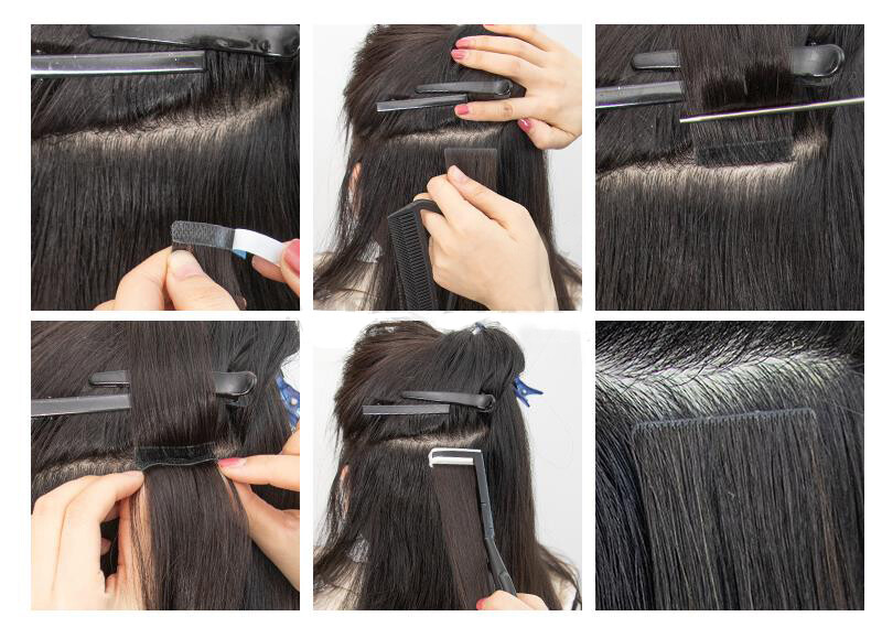 16-26″ NEW PU Injected Invisible Tape in Natural Human Hair Extensions Remy